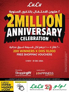 Lulu 2 Million Anniversary Celebration - Dubai & Northern Emirates
