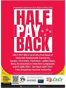 Lulu Hypermarket   Half Pay Back Promotion